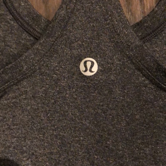 Dark grey lululemon racerback tank in size 4 - Picture 3 of 3